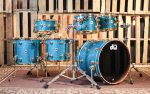 DW Collector s Maple Mahogany Teal Glass Drum Set - 22,10,12,14,16,14sn - SO#1304636 For Sale