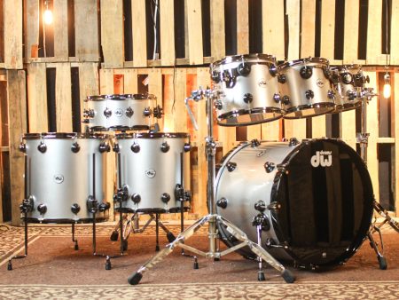 DW Collector s Maple Mahogany Coarse Silver Drum Set - 22,8,10,12,14,16,14sn - SO#1301367 Fashion