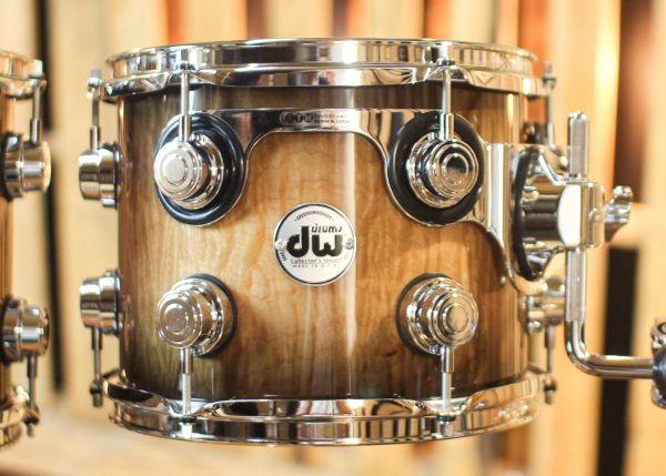 DW Collector s Maple Black Burst over Super Curly Maple Drum Set - 22,10,12,14 - SO#1303749 Cheap