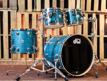 DW Collector s Maple SSC Teal Glass Drum Set - 22,10,12,16 - SO#1389822 Online