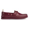 Women s Authentic Original Varsity Boat Shoe - Burgundy (STS22973) Cheap