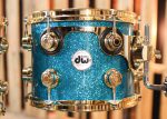 DW Collector s Maple Mahogany Teal Glass Drum Set - 22,10,12,14,16,14sn - SO#1304636 For Sale