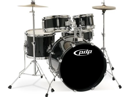 PDP Player Piano Black Junior Drum Set - 18, 8, 10, 12, 5x12 - PDJR18KTCB Fashion