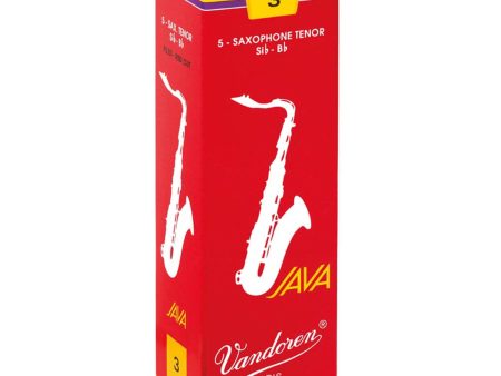 Vandoren SR273R Tenor Sax Java Red Reeds - Strength 3 - Box of 5 Sale