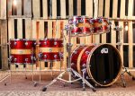 DW Collector s 333 Cherry Metallic Graphics over Heartwood Quilted Maple Drum Set - 22,10,12,14,16 - SO#1383153 Online Hot Sale