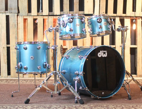 DW Collector s Maple Mahogany Laser Blue Drum Set - 22,10,12,16 - SO#1288915 For Discount