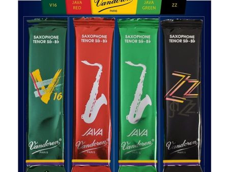 Vandoren SRMIXT3 Tenor Sax Red - Jazz Mix - Includes ZZ, V16, Java & Java Red - Strength 3 on Sale