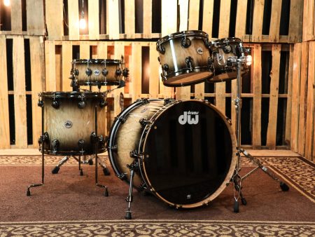 DW Collector s Natural To Candy Black Burst Over Quilted Maple Kit - SO#1134316 Online