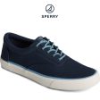 Men s SeaCycled™ Striper II Palm Sneaker Navy (STS25178) For Sale