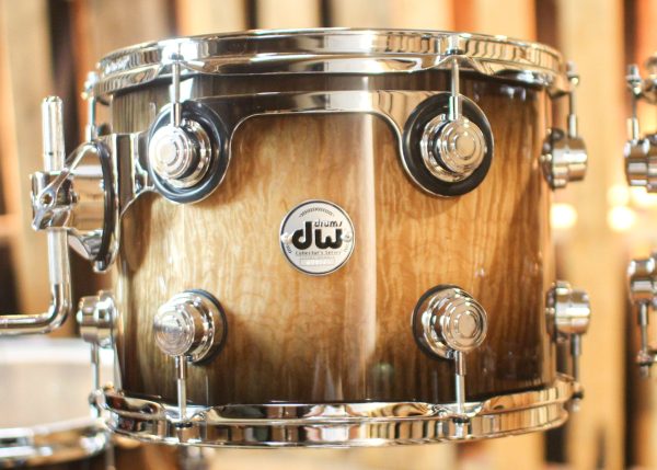 DW Collector s Maple Black Burst over Super Curly Maple Drum Set - 22,10,12,14 - SO#1303749 Cheap