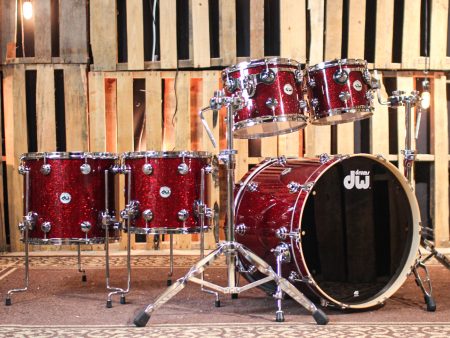 DW Collector s Maple SSC Ruby Glass Drum Set - 22,10,12,14,16 - SO#1332134 For Discount