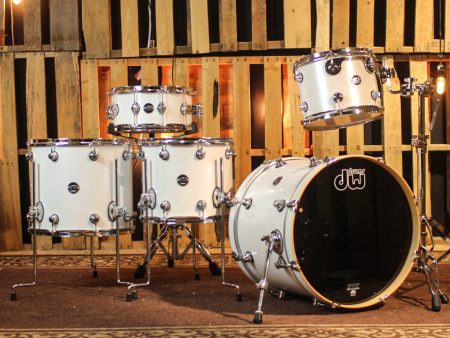 DW Performance White Ice Lacquer Drum Set - 16x20,9x12,12x14,14x16,6.5x14 Online Hot Sale