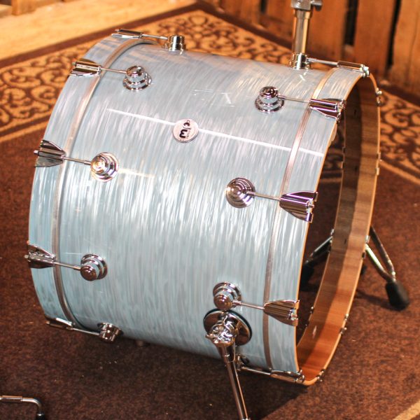 DW Collector s Maple Mahogany Pale Blue Oyster Drum Set - 22,10,12,16 - SO#1313090 For Discount