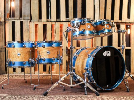 DW Collector s Laser Blue Graphics Exotic Drum Set - 22,10,12,14,16 - SO#1383149 Discount