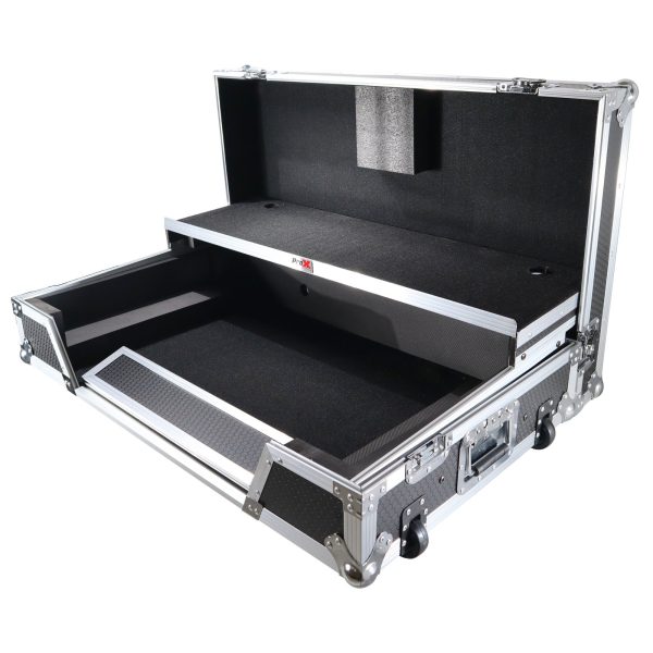 ProX XS-XDJXZWLT ATA-300 Style Flight Case - For Pioneer XDJ-XZ DJ Controller - With Laptop Shelf, 1U Rack Space, & Wheels For Discount