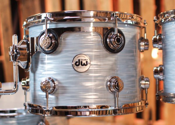 DW Collector s Maple Mahogany Pale Blue Oyster Drum Set - 22,10,12,16 - SO#1313090 For Discount