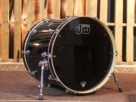 DW Performance Black Mirra Bass Drum - 18x22 For Sale