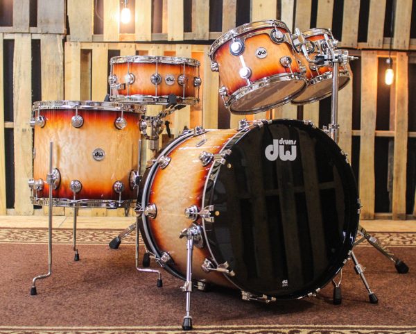 DW Collector s Red Burst Over Quilted Maple - 22,10,12,16,6.5x14 - SO#1134313 Online Sale