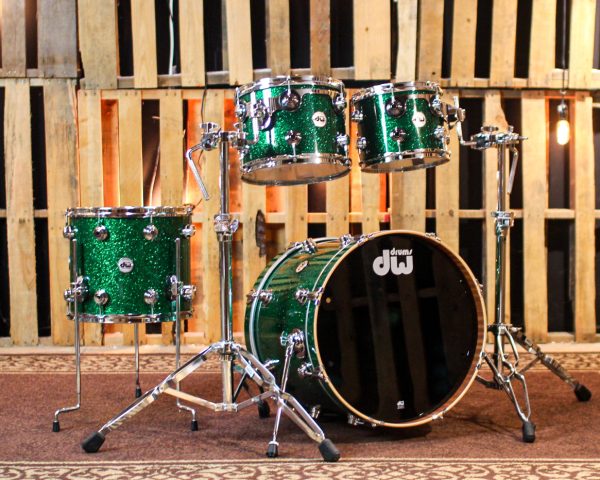 DW Collector s Maple Mahogany Green Glass Drum Set - 20,10,12,14 - SO#1374886 Fashion